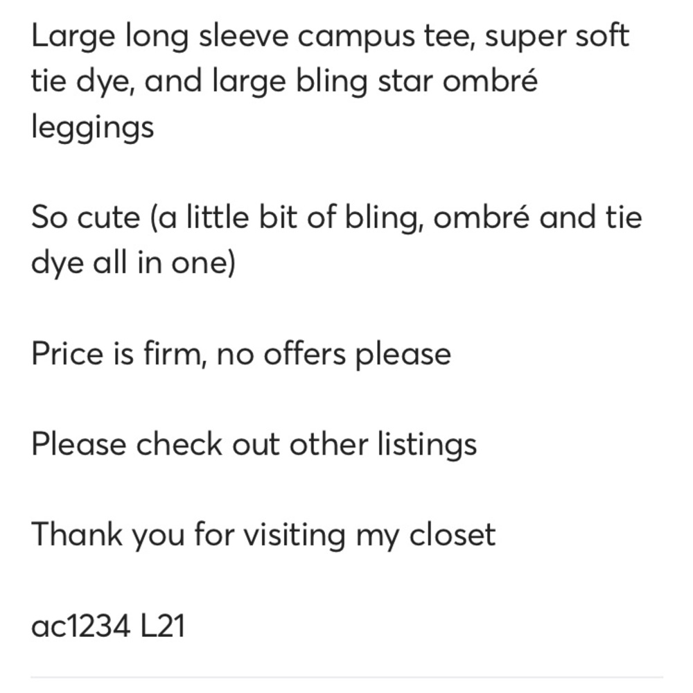 NWT VS PINK LARGE BLING/ TIE DYE SET - Picture 8 of 8